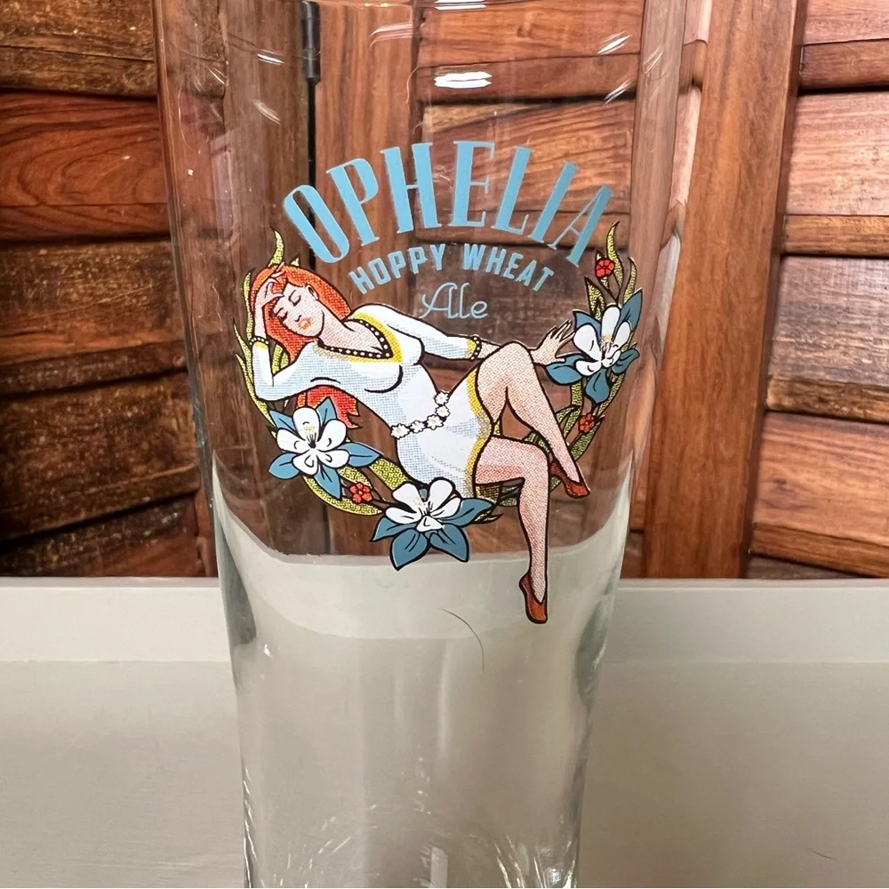 Ophelia Hoppy Wheat Ale Glass - Colorado Breckenridge brewery